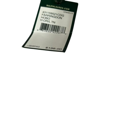 NWT Ralph Lauren Farringdon Equestrian Hobo - Orange - Picture 11 of 13